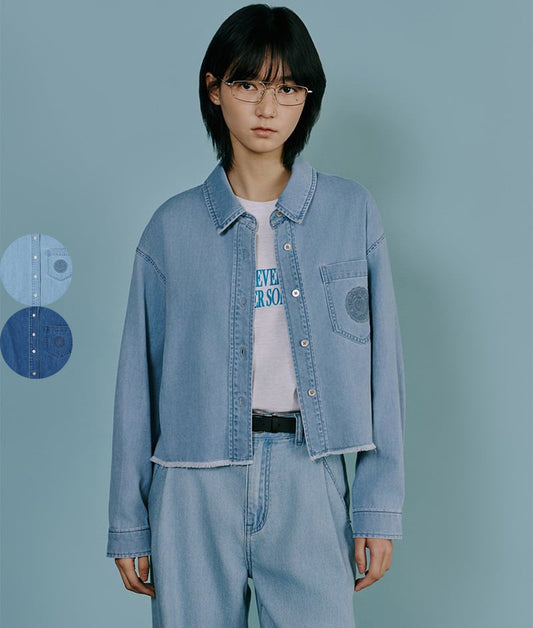 【WE ARE】韓國LAP短版牛仔外套 AS1DB260