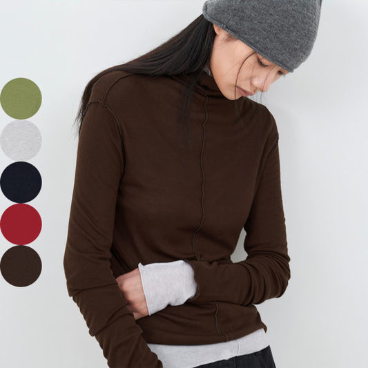 【WE ARE】韓國Atelier Nain 木耳邊高領內搭長袖 NMP7CJT7288M0