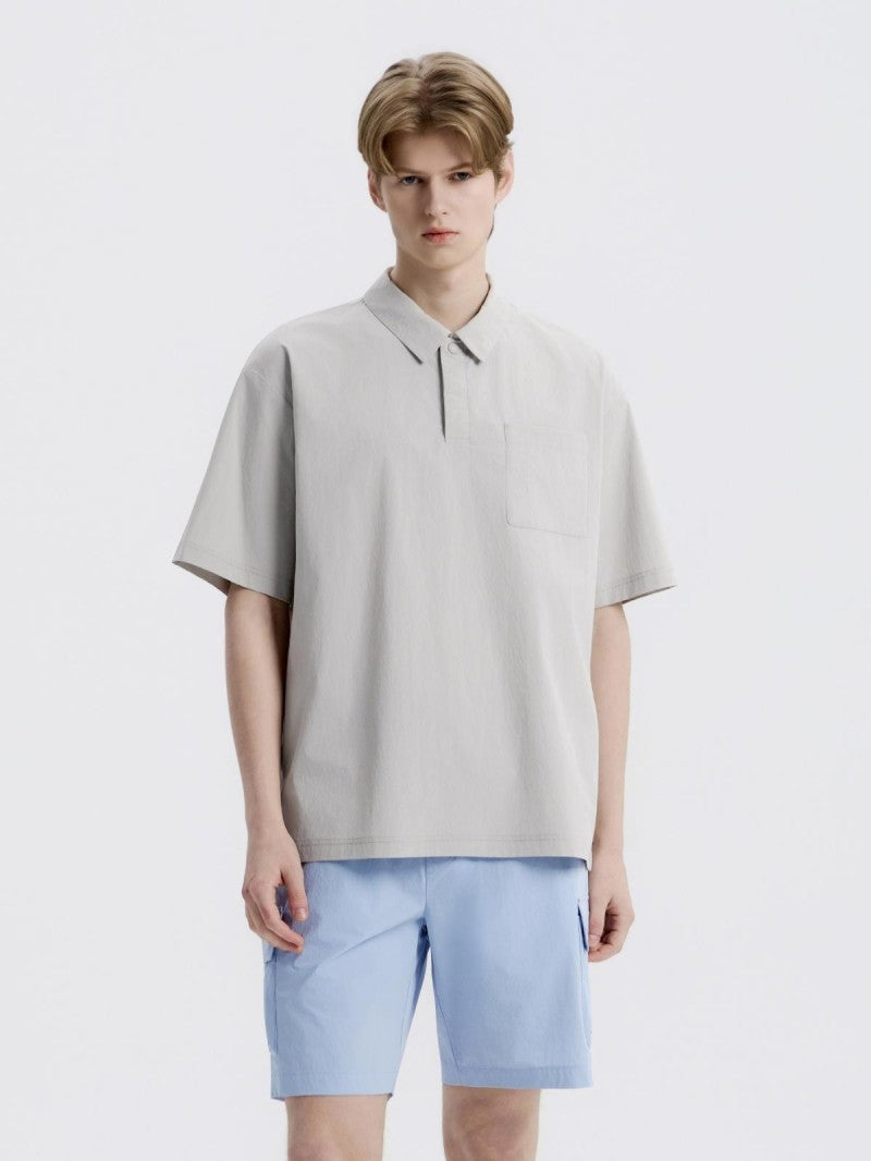 男女同款【WE ARE】韓國國家地理休閒POLO衫上衣N262UPL142