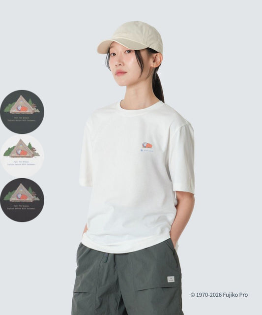 哆啦A夢聯名款 男女同款【WE ARE】韓國snow peak雪峰休閒短袖T恤S26MUFTS94