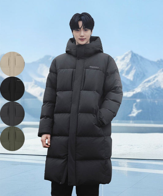 男款【WE ARE】韓國Discovery羽絨服長款連帽外套DMDJ67056