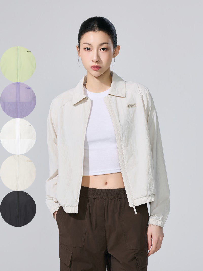 【WE ARE】韓國Discovery女款涼感翻領夾克DWWJ97063