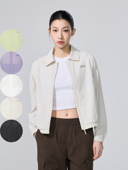 【WE ARE】韓國Discovery女款涼感翻領夾克DWWJ97063