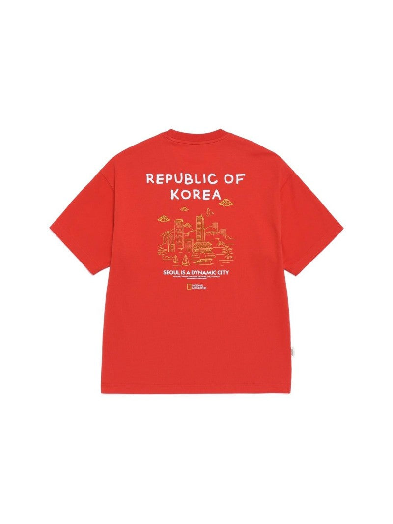 【WE ARE】韓國國家地理休閒背面韓國膠印短袖T恤 N262UTS622