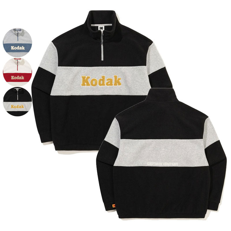 【WE ARE】韓國KODAK柯達半拉鏈領大學T衛衣K5423EFSR1