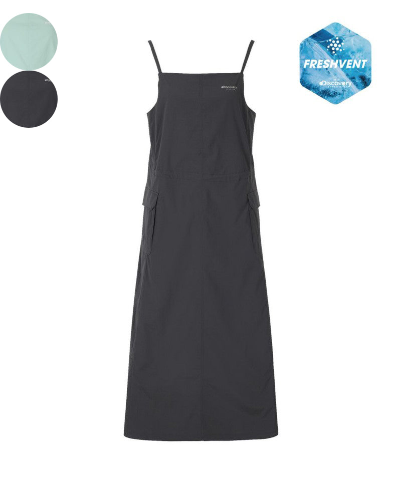 【WE ARE】韓國Discovery休閒吊帶連衣裙DWOP95063