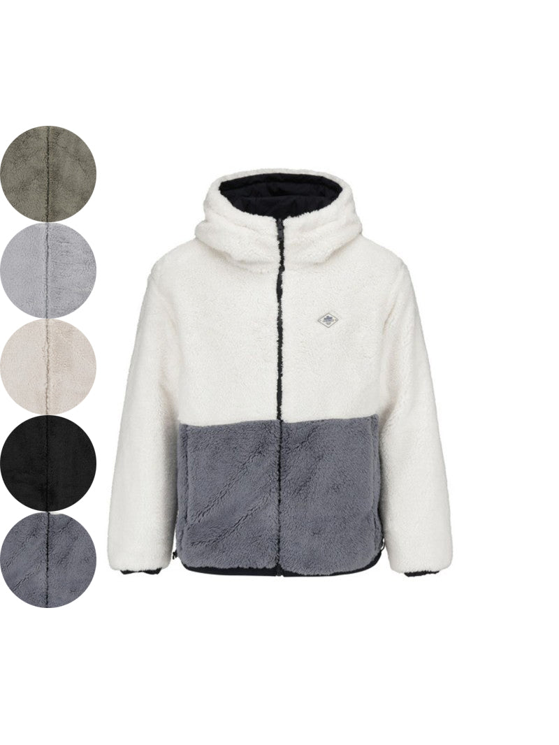 男女同款【WE ARE】韓國POLHAM羊羔毛連帽雙面外套