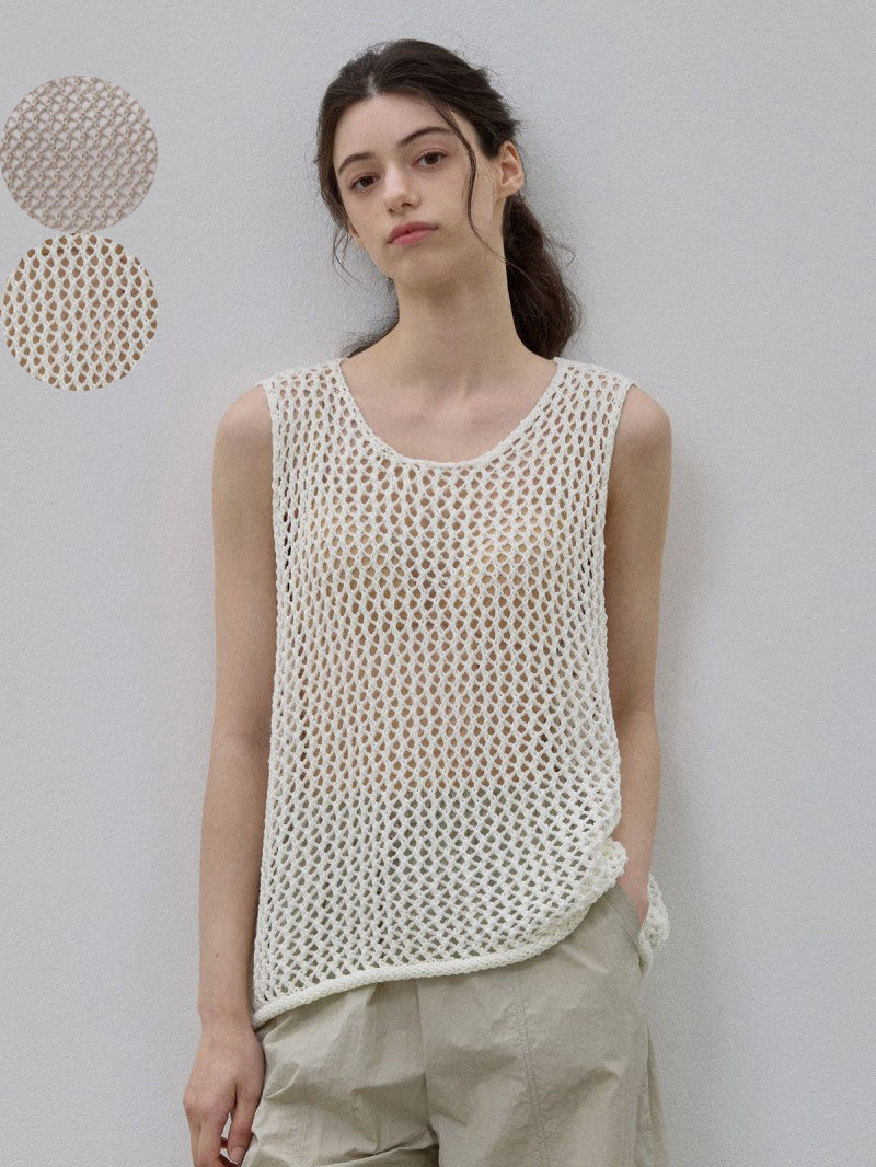【WE ARE】韓國LE STUDIO 休閒洞洞背心 LS252PO020C