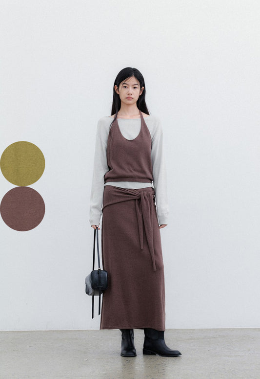 【WE ARE】韓國Atelier Nain休閒針織裙 NMP5NKSK5130M0