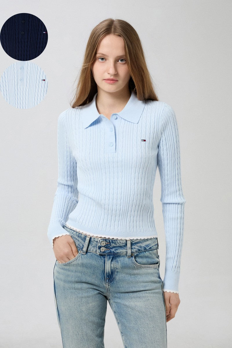 【WE ARE】韓國TOMMY JEANS休閒針織上衣T32G7KTO16TWT1