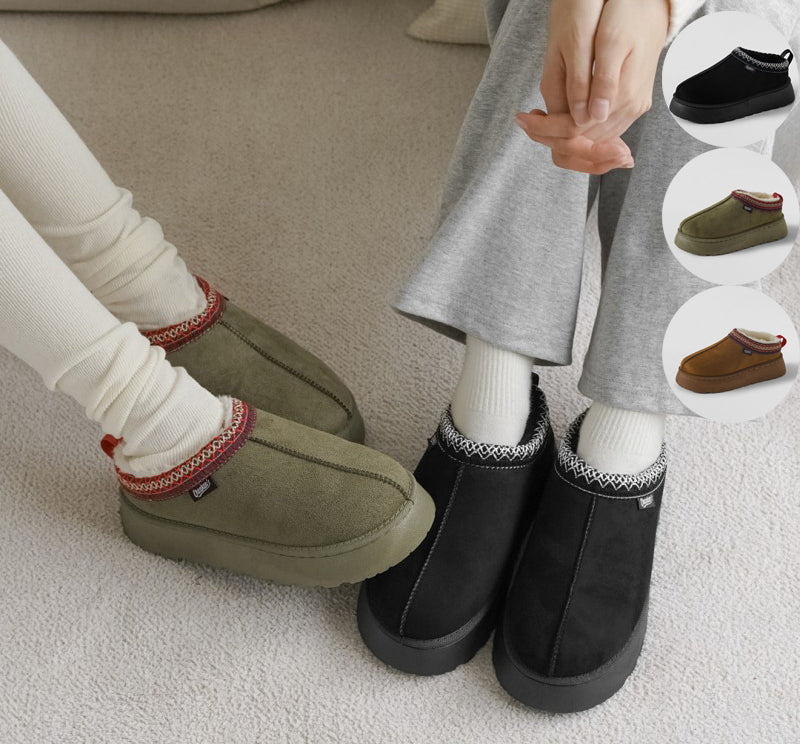 大半碼【WE ARE】韓國CHAAKAN (短毛)舒服厚底雪地鞋 WTSDR4F876