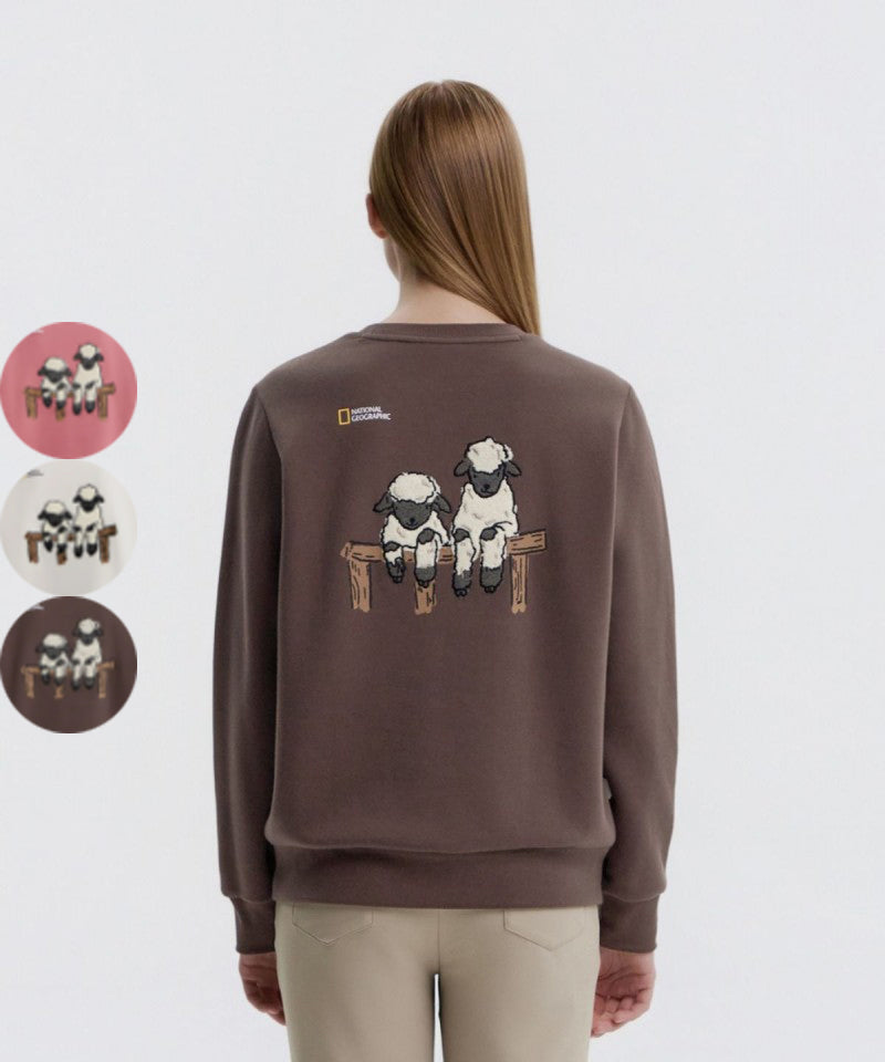 加絨 女款【WE ARE】韓國國家地理大學T衛衣N254WSW010