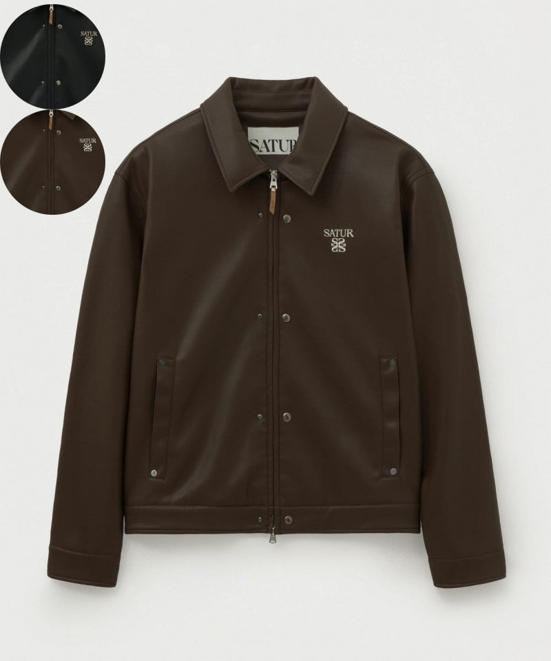 男女同款【WE ARE】韓國Satur皮衣外套SA253UJK12