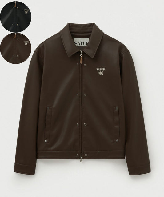 男女同款【WE ARE】韓國Satur皮衣外套SA253UJK12