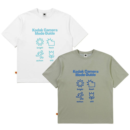 【樣品優惠現貨】【WE ARE】韓國KODAK柯達（偏後、有透氣網孔）相機icon圖案短袖T恤K6223RRS58