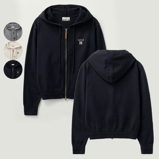 女款【WE ARE】韓國Satur休閒連帽拉鏈外套SA253WKC01