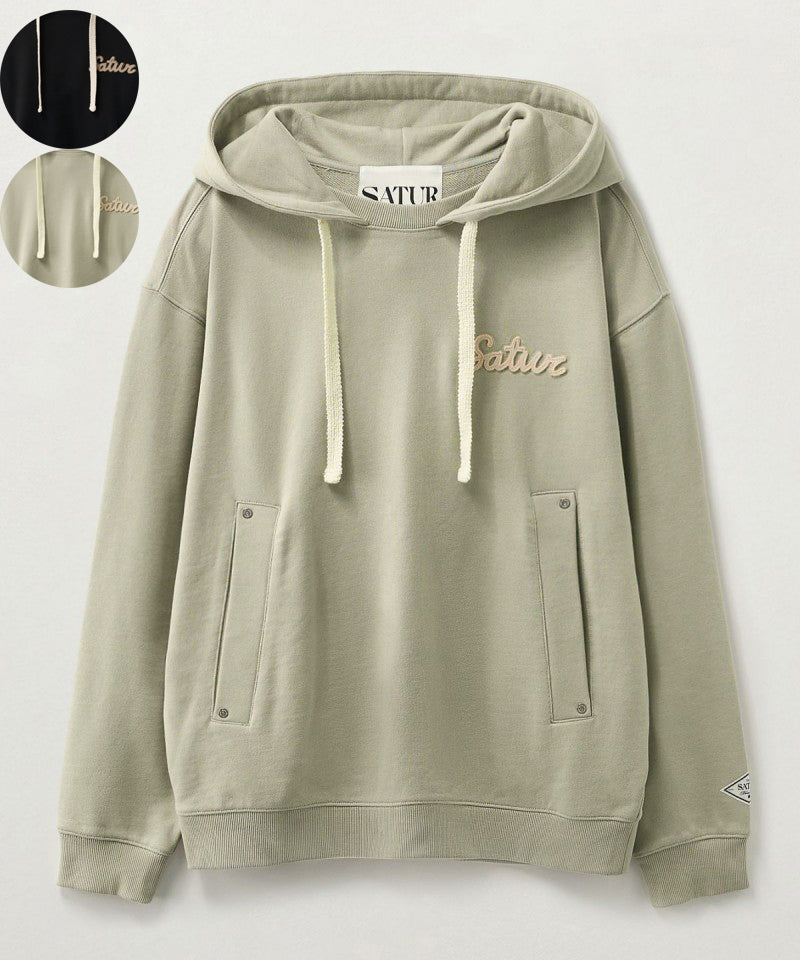 男女同款【WE ARE】韓國Satur邊帽大學T衛衣SA253UTH01