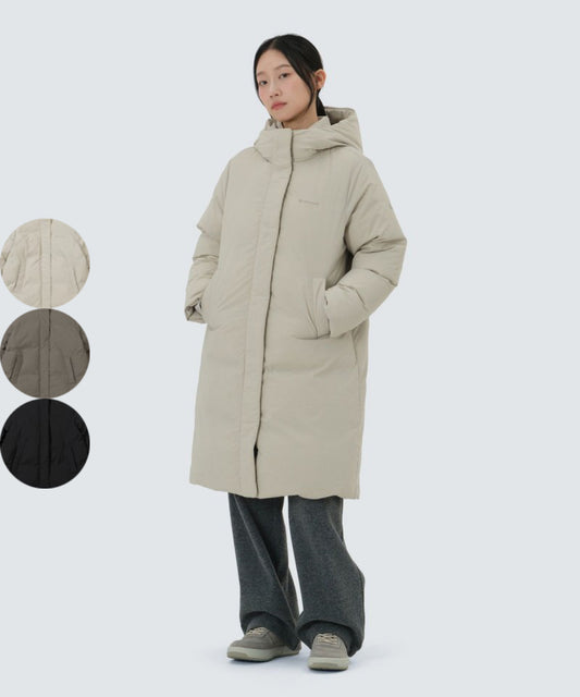 女款【WE ARE】韓國snow peak雪峰長款鴨絨連帽羽絨服外套S25WWGDJ67