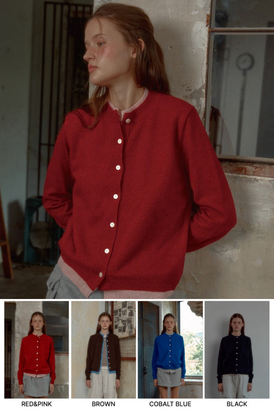 【WE ARE】韓國Leterie休閒針織開衫外套LRBASICLAYEREDCARDIGAN