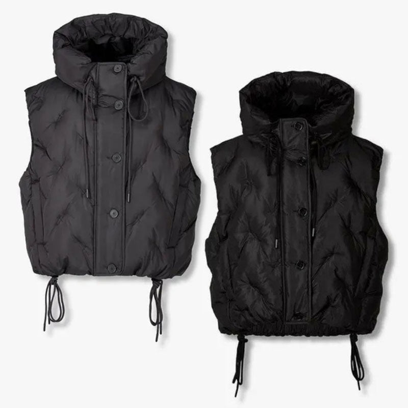 【WE ARE】韓國Studio Tomboy連帽鴨絨菱紋背心 9105414116