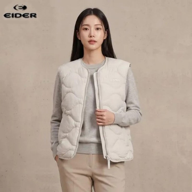 【現貨】女款【WE ARE】韓國EIDER 無領包邊鋪棉背心DWU26682