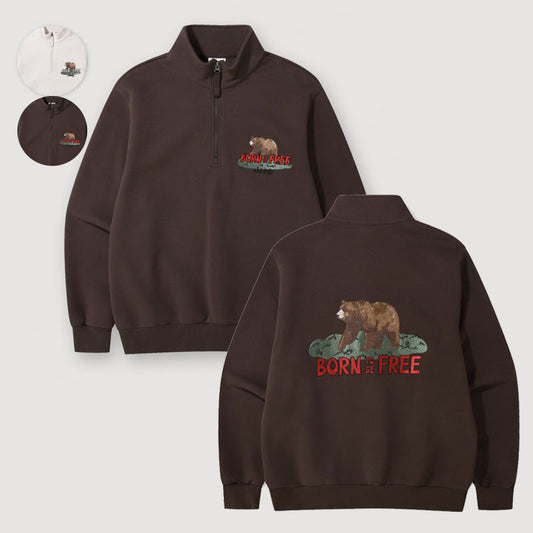 【WE ARE】韓國JEEP休閒半拉鏈領大學T衛衣JQ4TSU844