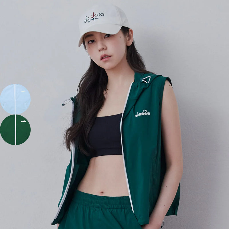 女款【WE ARE】韓國Diadora COOLWAVE涼感連帽背心 D5122LVT22