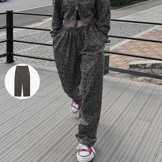 【WE ARE】韓國LMC休閒豹紋褲0LM45CSP119