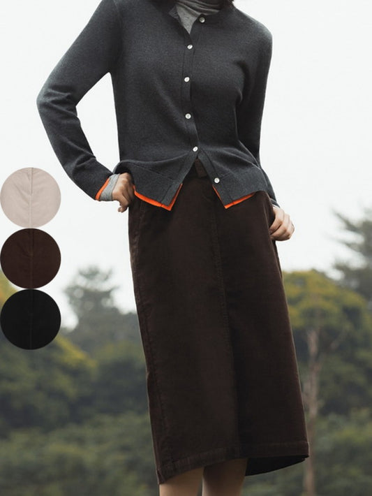 金泰梨同款 女款【WE ARE】韓國POLHAM燈芯絨半身裙PHF4RR2090