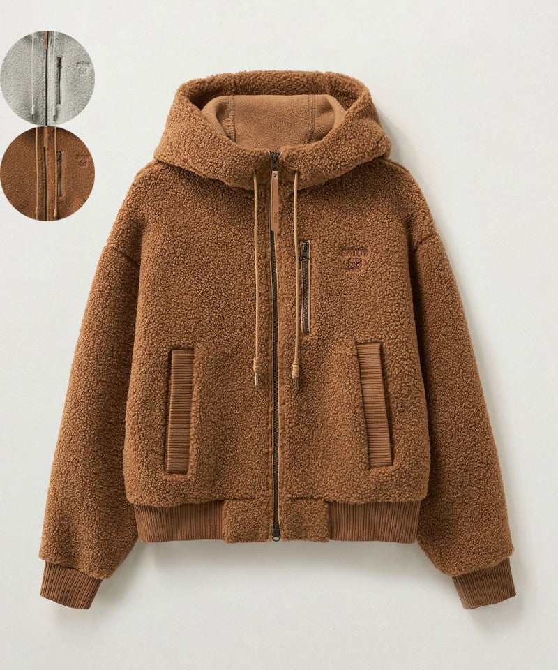 女款【WE ARE】韓國Satur連帽毛絨外套SA254WTJ07