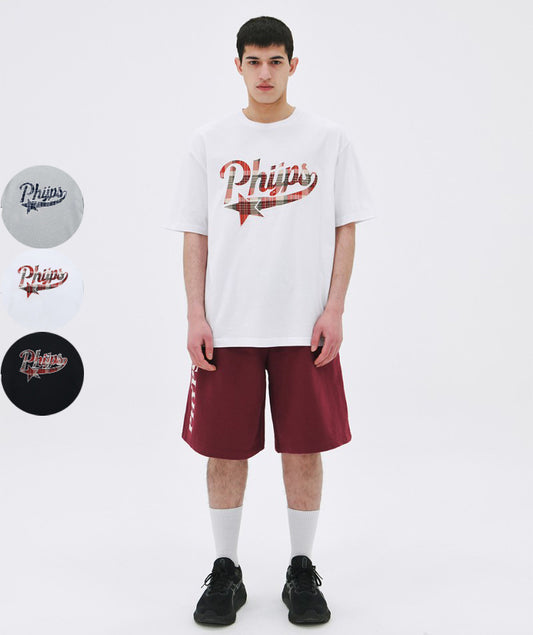 【WE ARE】韓國PHYPS 格紋LOGO短袖T恤 PFM1SS301S