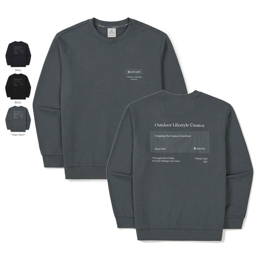 男款【WE ARE】韓國snow peak雪峰box logo大學T衛衣S26SMFHT54