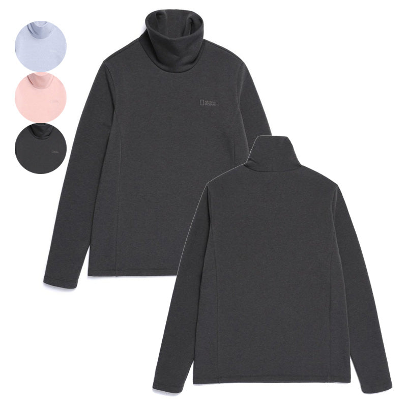 女款【WE ARE】 韓國國家地理 高領刷毛內搭上衣N254WTS010