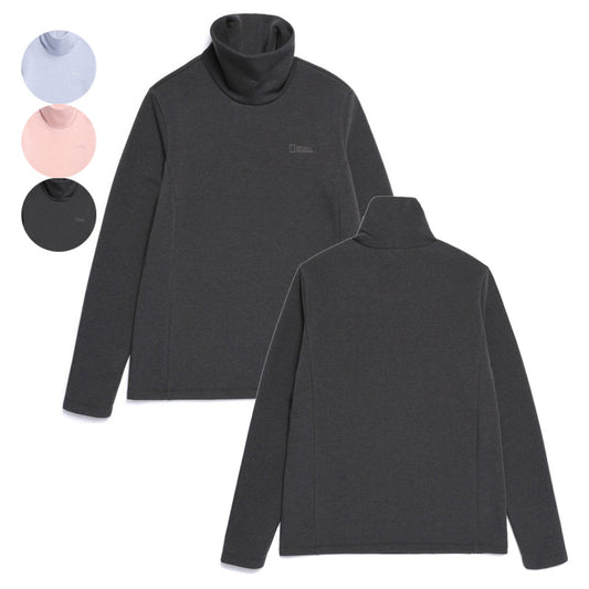 女款【WE ARE】 韓國國家地理 高領刷毛內搭上衣N254WTS010