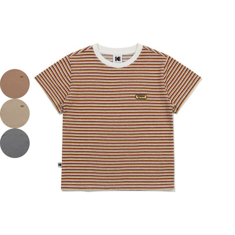 女款【WE ARE】韓國KODAK柯達細條紋短袖T恤K6222LRS33