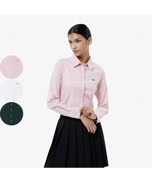 女款【WE ARE】韓國LACOSTE鱷魚襯衫CF224E55N