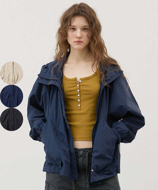 【WE ARE】韓國CITYBREEZE連帽傘擺防風外套 CTI1JP01