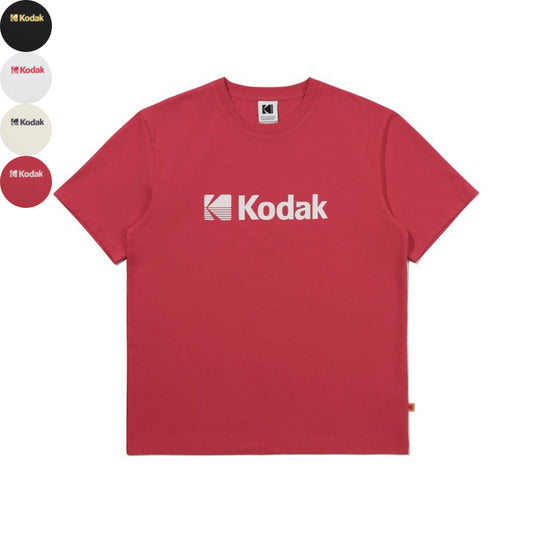 Top3 中性款【WE ARE】韓國KODAK柯達 大logo經典涼感短袖T恤K6223LRS26