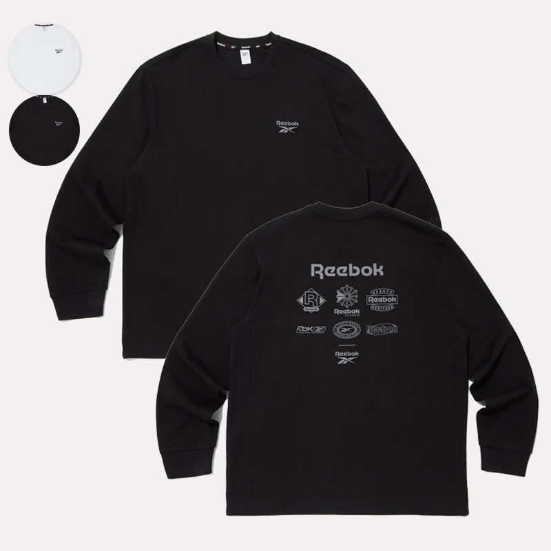 男款【WE ARE】韓國reebok logo膠印長袖Ｔ RETS5FL21