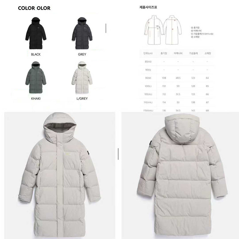 男款【WE ARE】韓國國家地理 長版羽絨連帽外套 N254UDW160