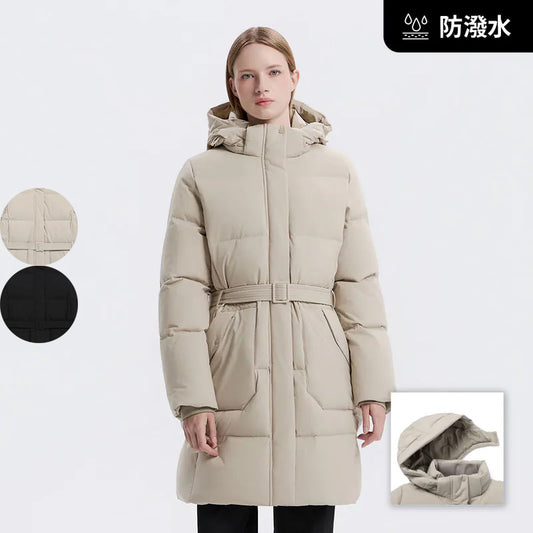 NG折扣款【WE ARE】韓國國家地理中長款連帽羽絨服外套N254WDW090
