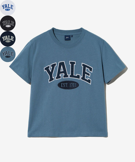 女款【WE ARE】韓國YALE 大標合身版短袖T恤 YFM1SS205S
