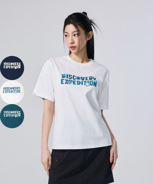 *Dis折扣款*男女同款【WE ARE】韓國Discovery休閒短袖T恤DXRS59063