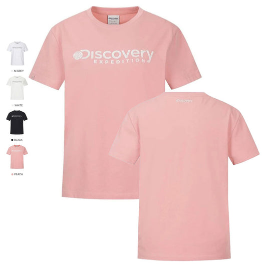 800那件！女款【WE ARE】韓國Discovery sorona涼感防曬經典大logo短袖T恤DWRS72063