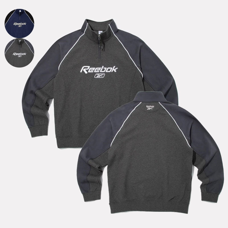 【WE ARE】韓國reebok休閒半拉鏈領大學T衛衣RETS5FM23