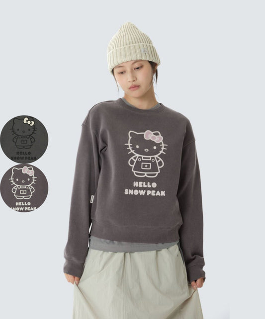 hello kitty聯名款 【WE ARE】韓國snow peak雪峰休閒大學T衛衣S26FWFHT85