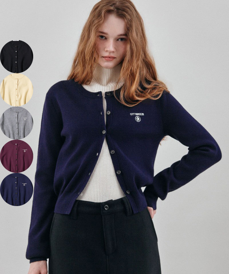 【WE ARE】韓國CITYBREEZE小Logo圓領針織衫 CTH4CD23