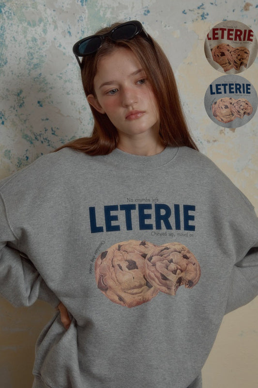 【WE ARE】韓國Leterie 甜點大學T CRISPYCOOKIESWEATSHIRT
