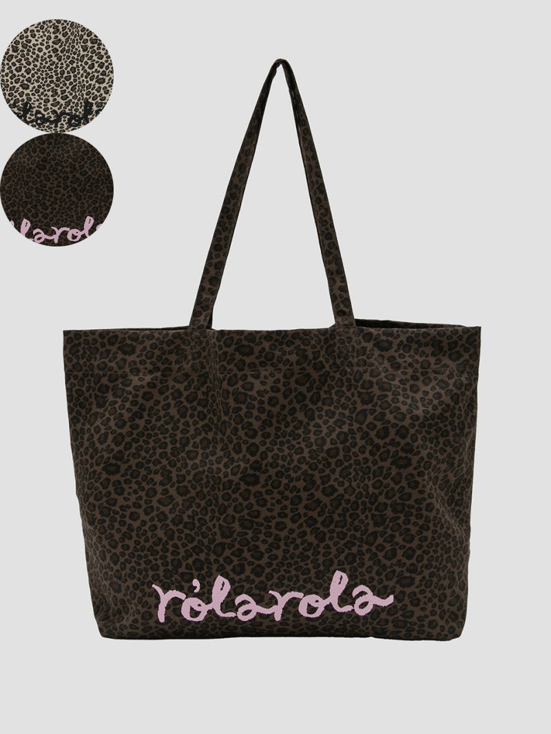 【WE ARE】韓國Rolarola豹紋手提包 RMO5AABG25505M