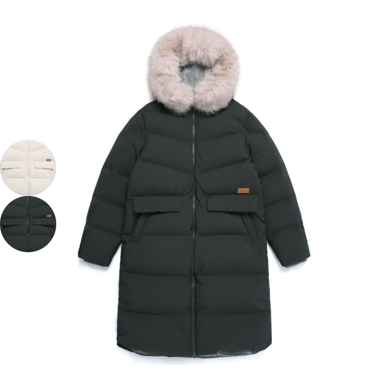 NG折扣款【WE ARE】韓國國家地理長款連帽羽絨服外套N254WDW190